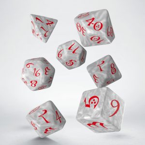 Classic RPG Pearl & red set de 7 dados