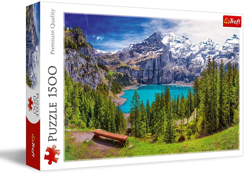 Puzzle 1000 piezas Lago Oeschine, Alpes, Suiza