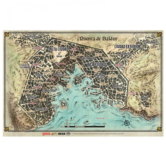 D&D Mapa de Puerta de Baldur
