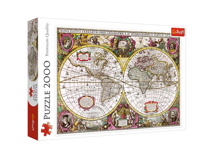 Puzzle 2000 Piezas A New Land and Water Map of the Entire Earth, 1630.