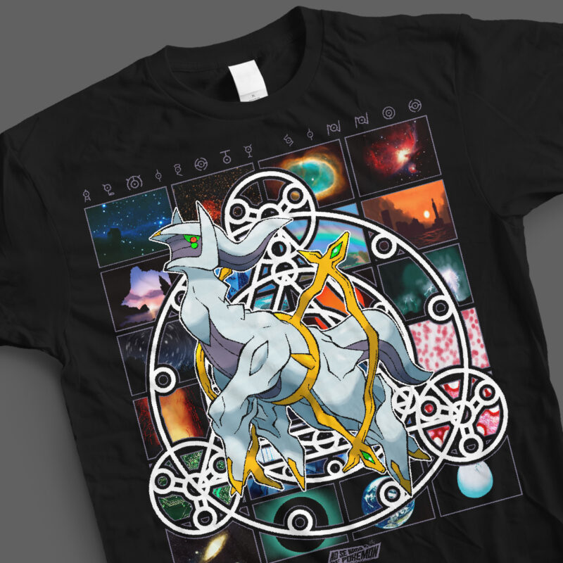 Polera Pokémon impresión Directa – Arceus (Almighty Sinnoh) - Imagen 2