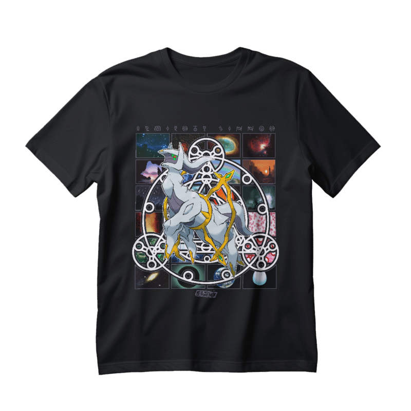 Polera Pokémon impresión Directa – Arceus (Almighty Sinnoh)