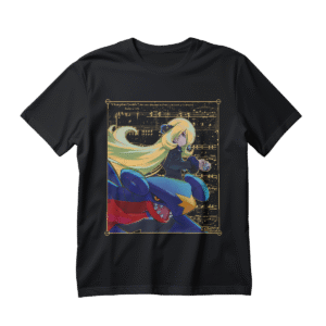 Polera Pokémon impresión Directa  – Champion Cynthia & Garchomp