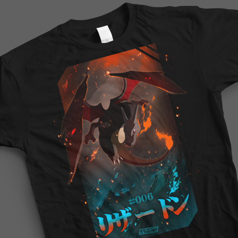 Polera Pokémon impresión Directa – Shiny Charizard - Imagen 2