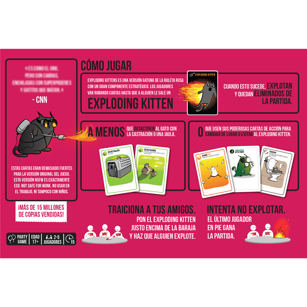 Exploding Kittens Edición NSW PINK - Imagen 3