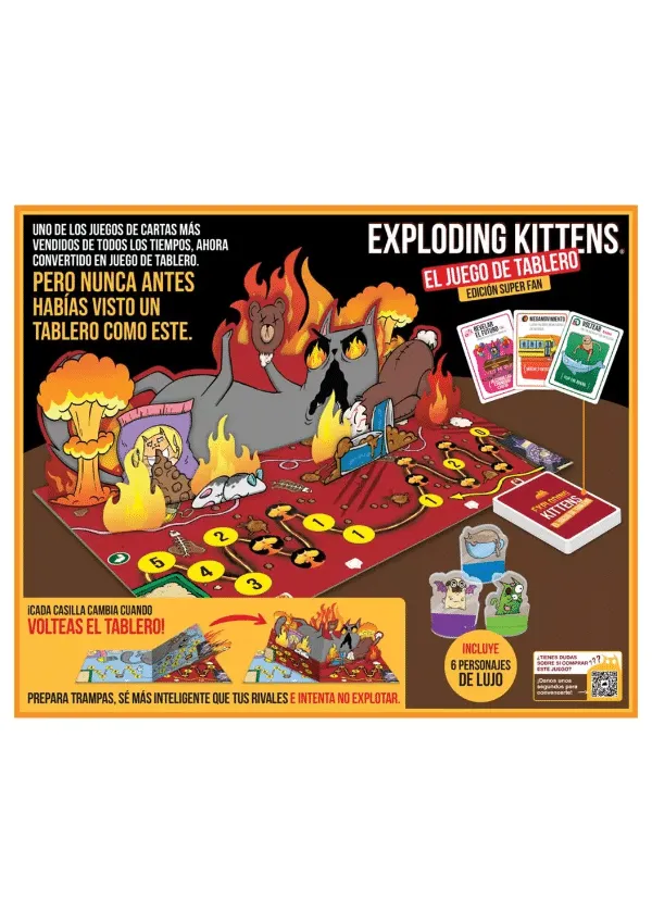 Exploding Kittens El juego de Tablero Edición super fan - Imagen 4